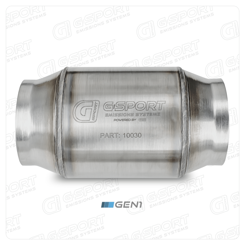 GESI G-Sport OBD2 300 CPSI 3in Inlet/Outlet x 4in Diameter Body x 7in OAL Catalytic Converter