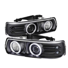 Carregar imagem no visualizador da galeria, Spyder Chevy Silverado 1500/2500 99-02Projector Headlights CCFL Halo LED Black PRO-YD-CS99-CCFL-BK