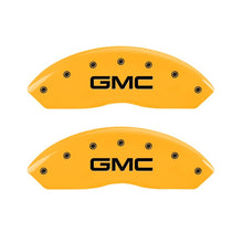 Carregar imagem no visualizador da galeria, MGP 2 Caliper Covers Engraved Front GMC Yellow Finish Black Characters 1997 GMC Yukon
