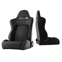 Load image into Gallery viewer, Xtune Evo9 Style Racing Seat Pu (Double Slider) Black/Black Driver Side RST-EVO9-01-BK-DR