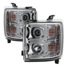 Carregar imagem no visualizador da galeria, Spyder Chevy Silverado 2014-16 2500 HD Projector Headlights Light Bar DRL Chrm PRO-YD-CSHD14-LBDRL-C