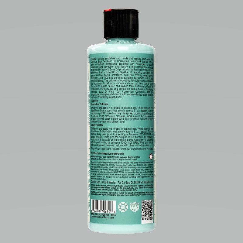 Chemical Guys C4 Clear Cut Correction Compound - 16oz (P6)