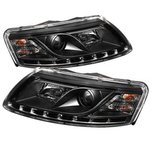 Carregar imagem no visualizador da galeria, Spyder Audi A6 05-07 Projector Headlights Halogen Model Only - DRL Black PRO-YD-ADA605-DRL-BK