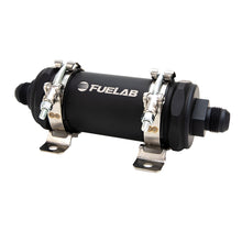 Carregar imagem no visualizador da galeria, Fuelab PRO Series In-Line Fuel Filter (10gpm) -12AN In/-12AN Out 40 Micron Stainless - Matte Black