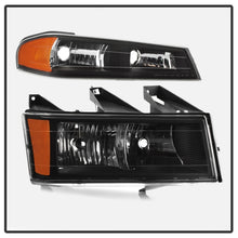 Carregar imagem no visualizador da galeria, Xtune Chevy Colorado 04-12 OEM Headlights w/ Bumper Lights Black HD-JH-CCOL04-SET-BK